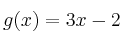 g(x)=3x-2