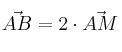 \vec{AB}=2 \cdot \vec{AM}