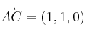 \vec{AC}=(1,1,0)