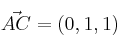 \vec{AC}=(0,1,1)