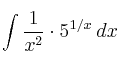 \int  \frac{1}{x^2} \cdot 5^{1/x}  \: dx