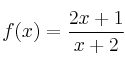 f(x)=\frac{2x+1}{x+2}