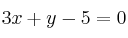 3x+y-5=0