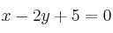 x-2y+5=0