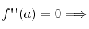 f\textsc{\char13} \textsc{\char13}(a) = 0 \Longrightarrow 