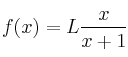 f(x)=L \frac{x}{x+1}