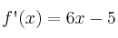 f\textsc{\char13}(x)=6x-5