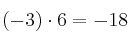 (-3) \cdot 6 = -18