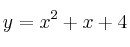 y=x^2+x+4