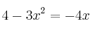 4-3x^2=-4x