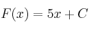 F(x)=5x+C