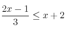 \frac{2x-1}{3} \leq x+2