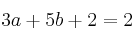 3a+5b+2=2