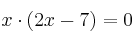 x \cdot (2x - 7) = 0