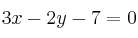 3x-2y-7=0