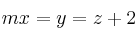 mx = y = z+2