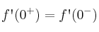 f\textsc{\char13}(0^+) = f\textsc{\char13}(0^-)