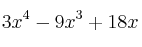 3x^4-9x^3+18x