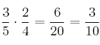 \frac{3}{5} \cdot \frac{2}{4} = \frac{6}{20} = \frac{3}{10}