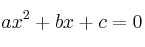 ax^2+bx+c=0