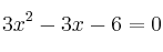 3x^2-3x-6=0