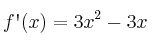 f\textsc{\char13}(x)=3x^2-3x