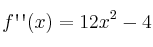 f\textsc{\char13}\textsc{\char13}(x)=12x^2-4