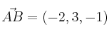 \vec{AB}=(-2,3,-1)