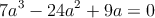 7a^3-24a^2+9a = 0