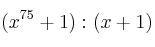 (x^{75}+1) : (x+1)