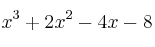 x^3+2x^2-4x-8