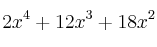 2x^4+12x^3+18x^2