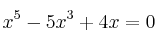 x^5-5x^3+4x=0