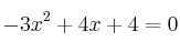 -3x^2+4x+4=0