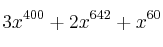 3x^{400} + 2x^{642}+x^{60}