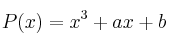 P(x) = x^3+ax+b