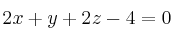 2x+y+2z-4=0