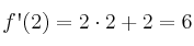 f\textsc{\char13}(2)=2 \cdot 2+2 = 6