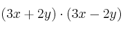 (3x+2y) \cdot (3x-2y)