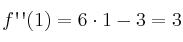 f\textsc{\char13} \textsc{\char13}(1) =6 \cdot 1 -3 = 3