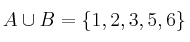 A \cup B =\{1,2,3,5,6\}