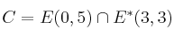 C = E(0,5) \cap E^*(3,3)