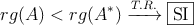 rg(A) < rg(A^*) \xrightarrow{T.R.}  \fbox{SI}