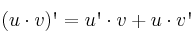 (u \cdot v)\textsc{\char13} = u\textsc{\char13} \cdot v + u \cdot v\textsc{\char13}