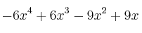 -6x^4+6x^3-9x^2+9x