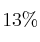 13\%