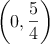 \left(0, \frac{5}{4}\right)