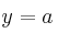 y=a