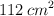 112 \: cm^2