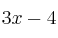 3x-4